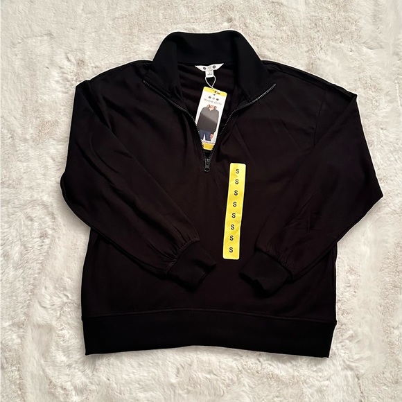 Three Dots Ladies' Quarter Zip Pullover, Black S - Picture 9 of 10